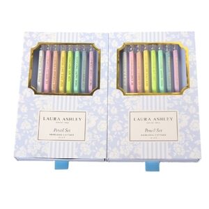 Laura Ashley 2 Boxes of Heirloom Cottage Pencil Sets with Positive Messages